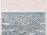 Isla (blanco sobre blanco), 2015 / Óleo, anzuelos y puntillas sobre lino y panel de plywood / 78.5 x 82 cm