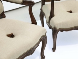 Diplomacy Lesson (nose chairs), 2014 - 2015 (detail) / Carved mahogany and linen  / 101.5  x 61 x 68.5 cm ( Variable dimensions )
