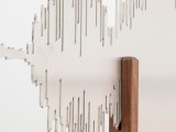 Lacerante (mi silencio), 2003-2013 (detail) / Laser-cut Stainless steel and all borders sharpen by hard / 83 x 160 x 50 cm