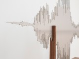 Lacerante (mi silencio), 2003-2013 (detail) / Laser-cut Stainless steel and all borders sharpen by hard / 83 x 160 x 50 cm